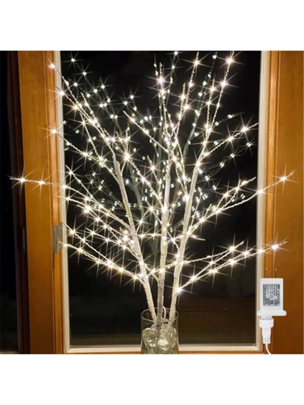 Lighted Birch White Tree Branches 33IN 180LED with Timer Plug in|Artificial Tree